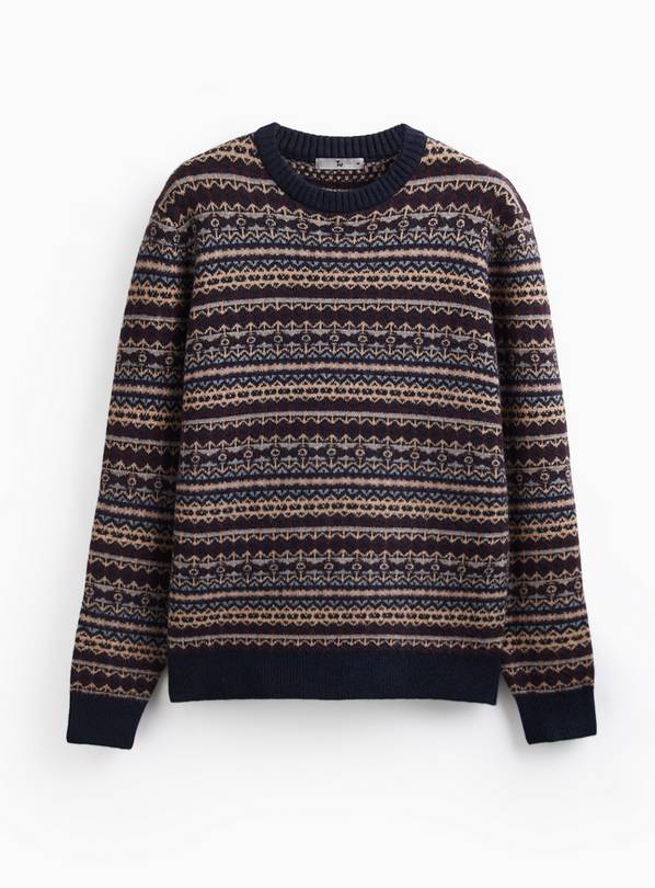 All Over Fairisle Crew Neck Jumper L